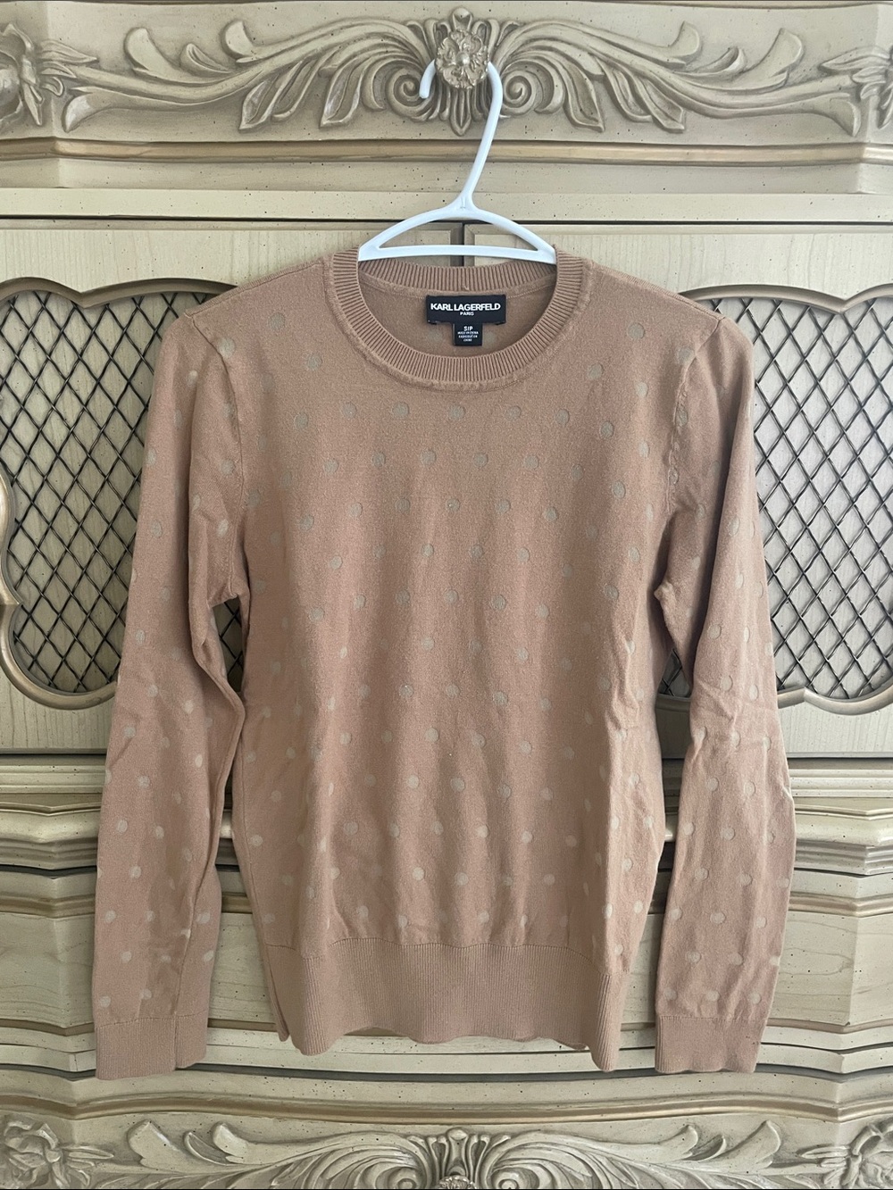 Karl Lagerfeld Women’s Crewneck Sweater in Tan
